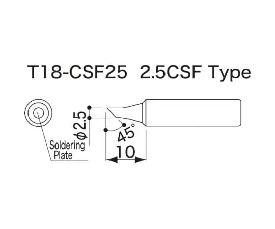 63-4926-22 Replacement Trowel Tip for FX-888 Diagonal Cut Shape T18 Series T18-CSF25