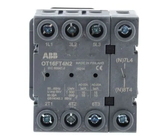 63-7692-15 ABB 7.5 kW 4 Non F***d Isolator Switch, 750 V ac, IP20 OT16FT4N2  1SCA105711R1001
