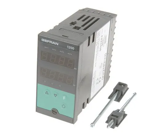 63-7573-48 Gefran 1200 PID Temperature Controller, 96 x 48 (1/8 DIN)mm, 3 Output Analogue, Relay, 100 V ac, 240 V ac Supply 1200-RRW0-00-0-1