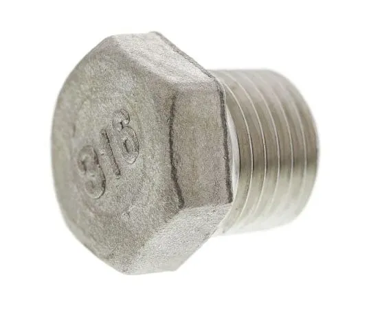 63-7592-20 RS PRO Stainless Steel Hexagon Plug 1/4in R(T) Male 0.71in 499-3394
