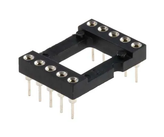63-7713-92 Preci-Dip 2.54mm Pitch Vertical 10 Way, Through Hole Turned Pin Open Frame IC Dip Socket, 1A 110-87-610-41-001101
