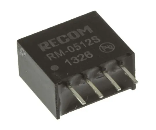 63-7672-99 Recom RM 0.25W Isolated DC-DC Converter Through Hole, Voltage in 4.5 → 5.5 V dc, Voltage out 12V dc RM-0512S