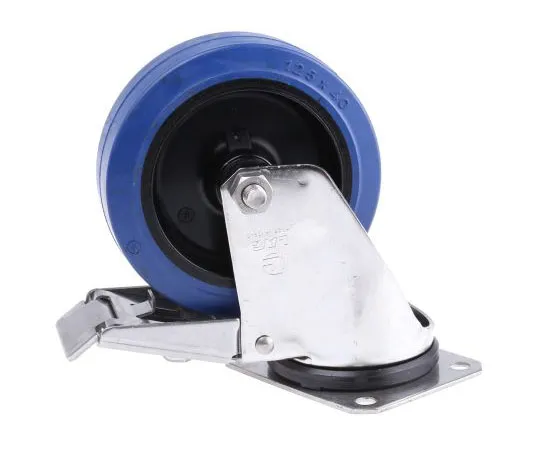63-7598-63 LAG Braked Swivel Swivel Castor, 180kg Load Capacity, 125mm Wheel Diameter 31128BFR