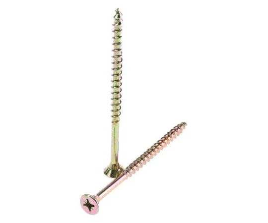 63-7585-85 Pozisquare Countersunk Steel Wood Screw Yellow Passivated, Zinc Plated, 6mm Thread, 100mm Length ULT/150