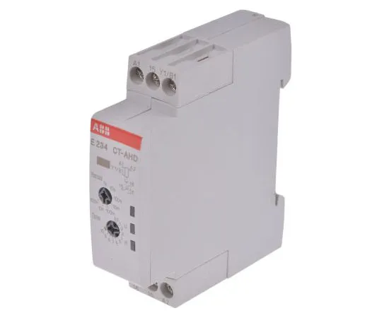 63-7583-18 ABB OFF Delay Single Timer Relay, Screw, 0.05 s → 100 h, SPDT, 1 Contacts, SPDT, 24 → 240 V ac, 24 1SVR500110R0000 CT-AHD.12