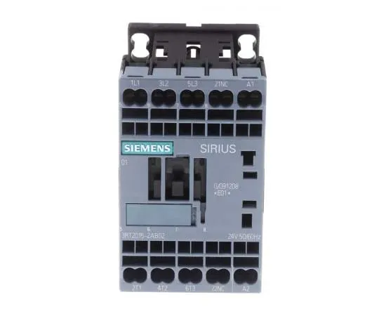 63-7721-24 Siemens 3 Pole Contactor, 7 A, 24 V ac Coil, SIRIUS Innovation, 3NO, 3 kW 3RT2015-2AB02