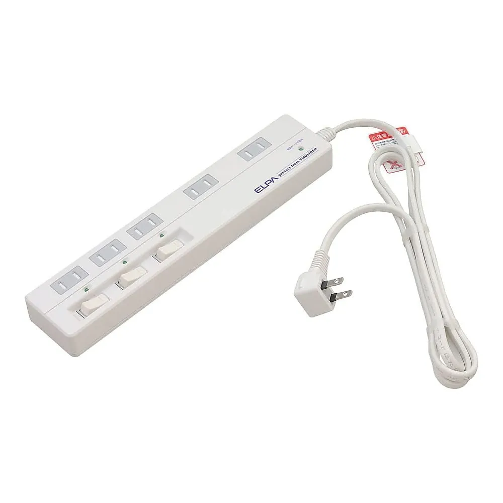 62-8561-91 Multi Tap with Surge protector 5 P 1.5 m WLS-5015B(W)