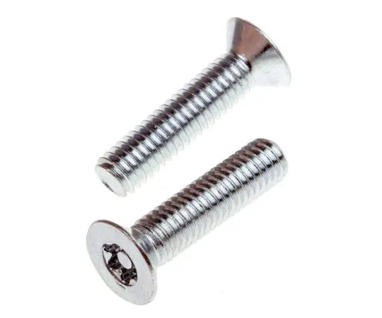 63-7573-95 Bright Zinc Plated Flat Steel Tamper Proof Security Screw, M6 x 25mm 482-8240