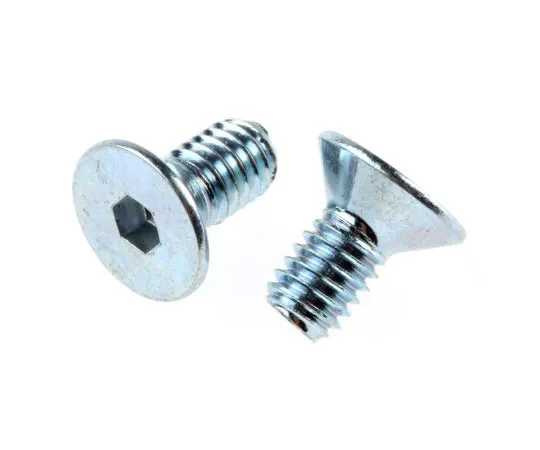 63-7577-26 RS PRO M4 x 8mm Hex Socket Countersunk Screw Bright Zinc Plated Steel 483-9789
