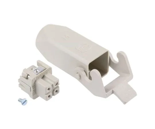 63-7584-07 Han A Series 3 Way Female 10A Connector Kit, includes Female Insert, Hood 09200032711+19200030720