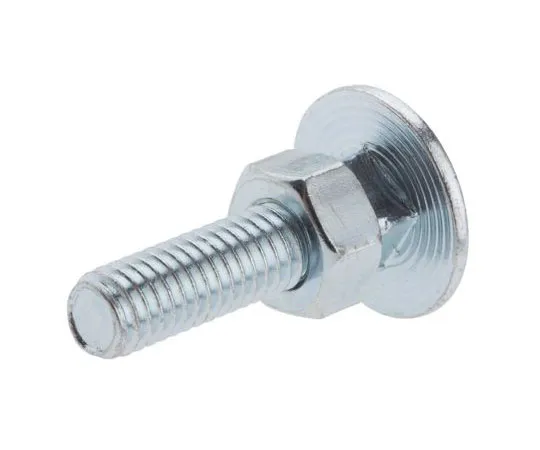 63-7601-86 Bright Zinc Plated Steel Coach Bolt, M6 x 25mm 512-0985