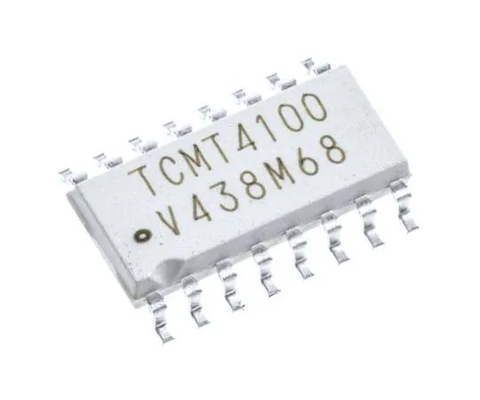 63-7708-02 Vishay, TCMT4100 DC Input Transistor Output Quad Optocoupler, Surface Mount, 16-Pin Mini-Flat TCMT4100