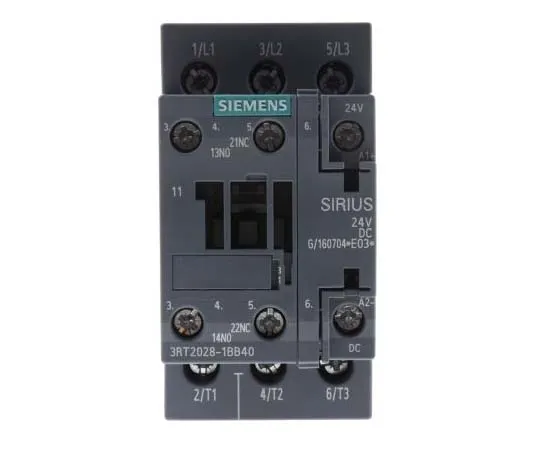 63-7721-84 Siemens 3 Pole Contactor, 38 A, 24 V dc Coil, SIRIUS Innovation, 3NO, 18.5 kW 3RT2028-1BB40