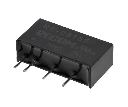 63-7567-98 Recom RE 1W Isolated DC-DC Converter Through Hole, Voltage in 4.5 → 5.5 V dc, Voltage out 15V dc RE-0515S