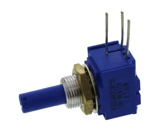 63-7609-87 Bourns 1 Gang Rotary Cermet Potentiometer with a 6 mm Dia. Shaft, 10kΩ, ±10%, 2W, Linear 93R1A-R22-A15L 93R1A-R22-A15L