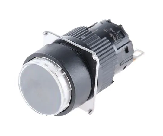 63-7633-68 Schneider Electric, Harmony XB6 Black Round Push Button, SPDT-NO/NC, 16mm Spring Return Quick Connect, Solder Tag XB6EAA21P