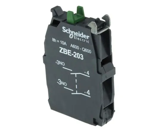 63-7633-81 Schneider Electric Harmony XB Contact Block 2NO Screw terminal ZBE203