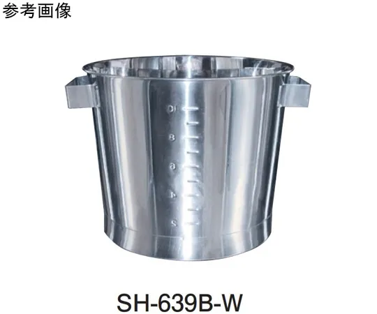 67-2417-73 18-8 Integrated Squeeze Bucket with Handle (with Scale) Approx. 8 L SH-639B-W