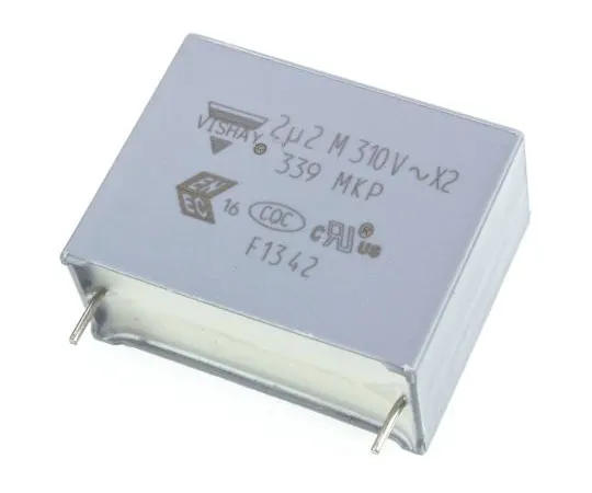 63-7579-47 Vishay 2.2μF Polypropylene Capacitor PP 310V ac ±20% Tolerance Through Hole MKP 339 Series RWM08451500JB25E1