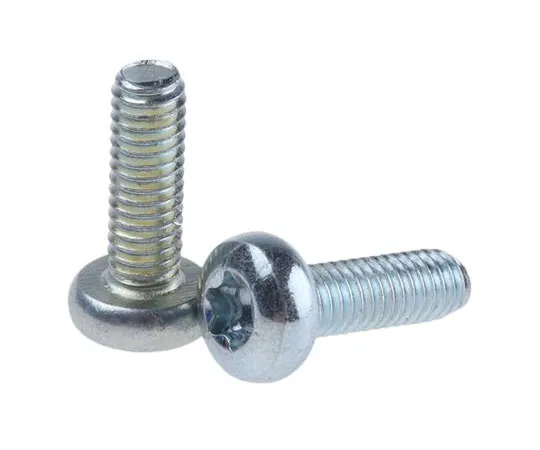 63-7573-75 Zinc plated & clear Passivated Pan Steel Tamper Proof Security Screw, M4 x 12mm 482-7950