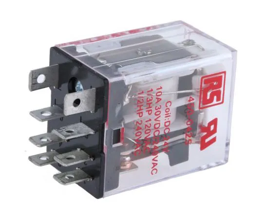 63-7551-72 RS PRO DPDT Non-Latching Relay Plug In, 24V dc Coil, 10A 450-0425
