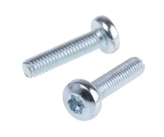 63-7573-80 Zinc plated & clear Passivated Pan Steel Tamper Proof Security Screw, M6 x 25mm 482-8032