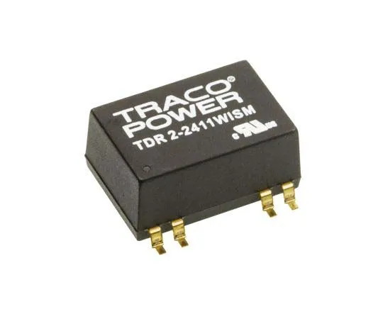 63-7724-79　TRACOPOWER TDR 2WISM 2W Isolated DC-DC Converter Surface Mount, Voltage in 9 → 36 V dc, Voltage out 5V dc　TDR 2-2411WISM