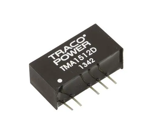 63-7724-38　TRACOPOWER TMA 1W Isolated DC-DC Converter Through Hole, Voltage in 13.5 → 16.5 V dc, Voltage out ±12V dc　TMA 1512D