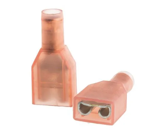 63-7681-62 TE Connectivity PIDG FASTON .250 Series Red Insulated Crimp Receptacle, 6.35 x 0.81mm, 0.3mm² to 0.75mm², 22AWG to 735279