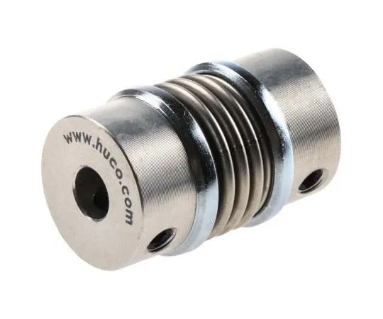 63-7702-87 Huco Stainless Steel 20mm OD Bellows Coupling With Set Screw Fastening 530.20.2222