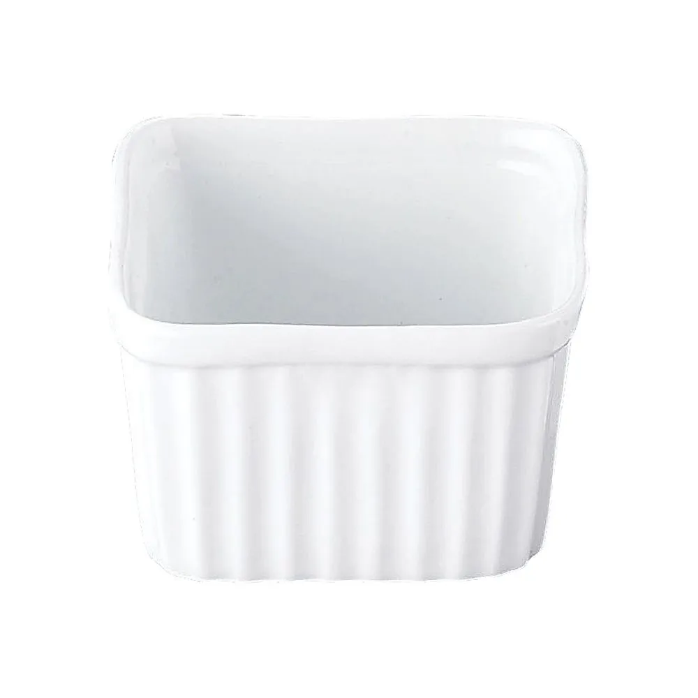 62-6821-91 Heat-Resistant Ceramic Square Souffle S (10 Pieces)