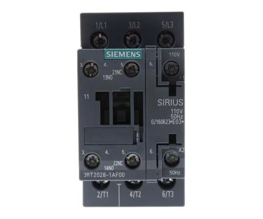 63-7721-83 Siemens 3 Pole Contactor, 38 A, 110 V ac Coil, SIRIUS Innovation, 3NO, 18.5 kW 3RT2028-1AF00