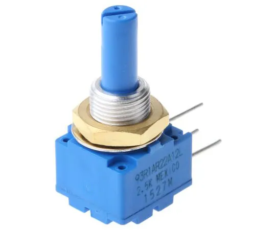 63-7609-84 2.5kΩ Panel Mount, Through Hole Trimmer Potentiometer 2W Side Adjust Bourns 93 Series 93R1A-R22-A12L