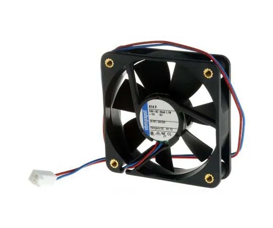 63-7711-44 ebm-papst 600F Series Axial Fan, 60 x 60 x 15mm, 29m³/h, 1.1W, 24 V dc 614F-RS0