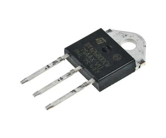 63-7745-58 BTA26-800CWRG 25A, 800V, TRIAC, Gate Trigger 1.3V 35mA, 3-pin, Through Hole, TOP3 STMicroelectronics BTA26-800CWRG