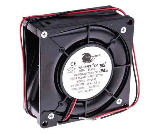 63-7742-81　COMAIR ROTRON Centrifugal Fan 80 x 80 x 32.41mm, 25.5m³/h, 24 V dc DC (Whiffet Series)　WT24B3 19031102A