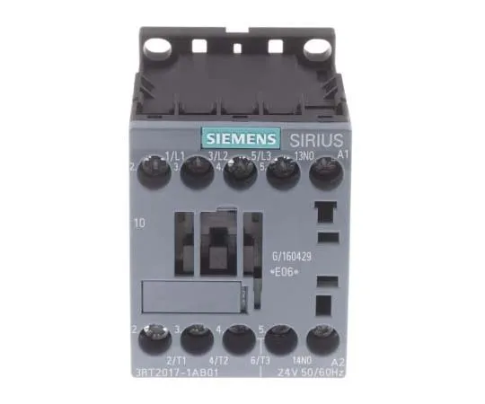 63-7721-42　Siemens 3 Pole Contactor, 12 A, 24 V ac Coil, SIRIUS Innovation, 3NO, 5.5 kW　3RT2017-1AB01