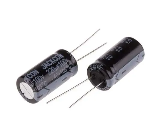 63-7737-97 RS PRO 220μF 100V dc Aluminium Electrolytic Capacitor, Through Hole 13 (Dia.) x 26mm +105°C 13mm 5mm 26mm 170-1289