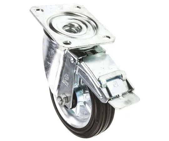 63-7704-11 LAG Braked Swivel Swivel Castor, 180kg Load Capacity, 160mm Wheel Diameter 12278  FR