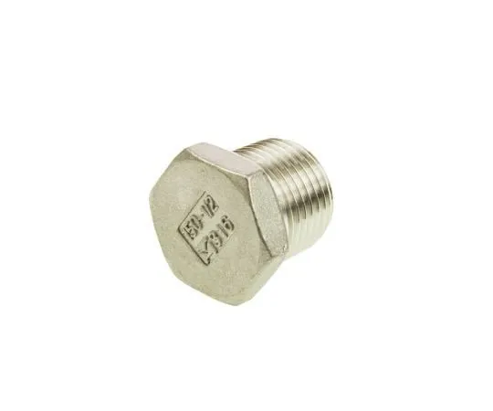 63-7592-25 RS Stainless Steel Hexagon Plug 1/2in R(T) Male 0.89in 499-3467