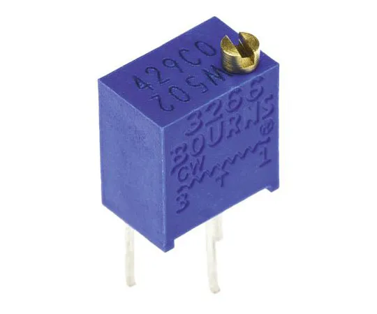 63-7608-03 5kΩ Through Hole Trimmer Potentiometer 0.25W Top Adjust Bourns 3266 Series 3266W-1-502LF