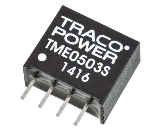 63-7724-90　TRACOPOWER TME 1W Isolated DC-DC Converter Through Hole, Voltage in 4.5 → 5.5 V dc, Voltage out 3.3V dc　TME 0503S