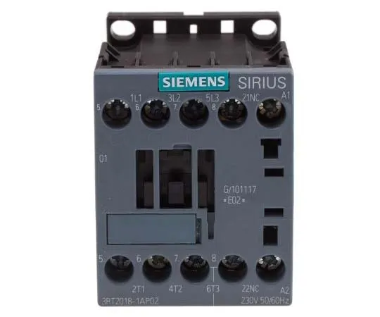 63-7721-52 Siemens 3 Pole Contactor, 16 A, 230 V ac Coil, SIRIUS Innovation, 3NO, 7.5 kW 3RT2018-1AP02