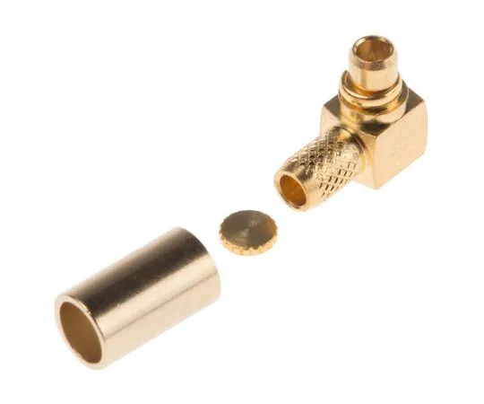 63-7653-06 RS PRO 50Ω Right Angle Cable Mount MMCX Connector, Plug, Crimp, Solder Termination, 0 → 6GHz, RG174/U 656-0069