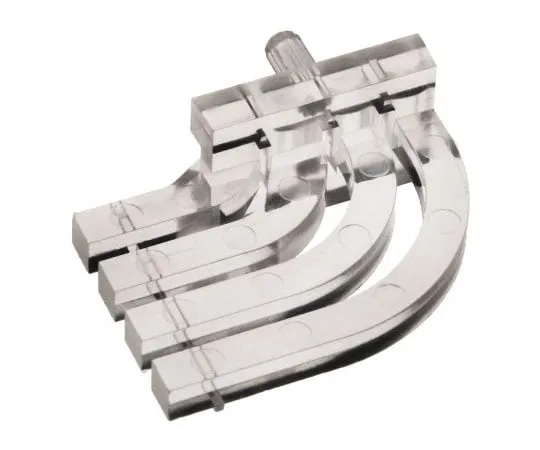 63-7627-11 515-1023F Dialight, PCB Mounted 4-Way Right Angle LED Light Pipe, Quad-Level-Row Clear Square Lens 515-1023F