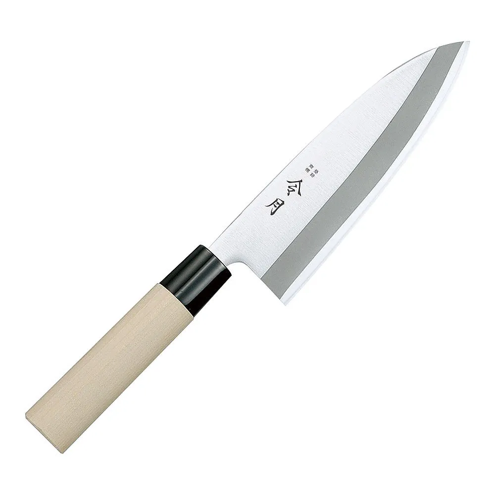 65-3870-78 Ryogetsu Stainless Steel Japanese Kitchen Knife Santoku (Double Flute) 16.5 cm FC-1080