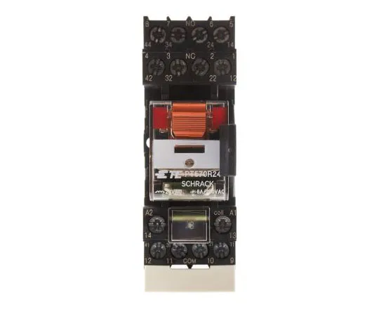 63-7586-68 TE ConnectivityPT 4PDT Non-Latching Relay DIN Rail, 24V ac Coil PT5S7RC4 7-1415075-1