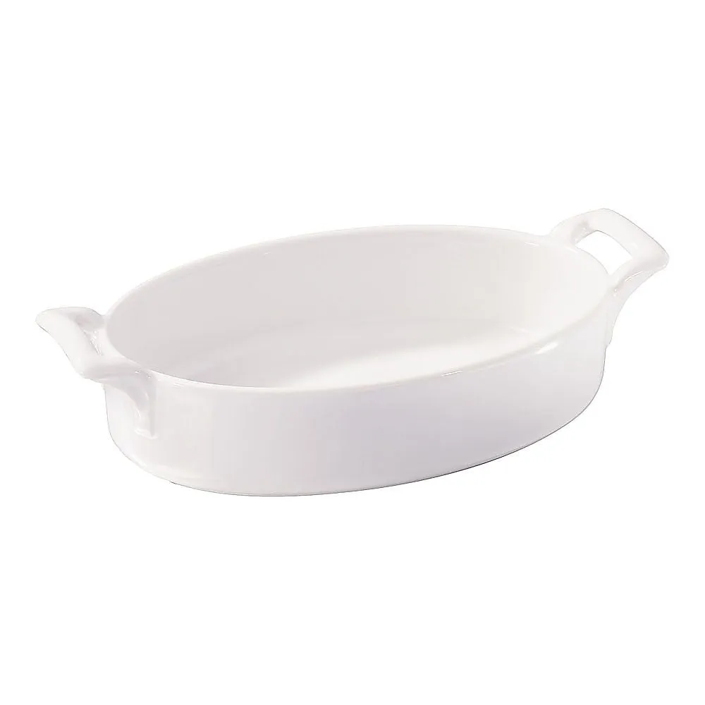 62-6820-81 Revol Oval Dish 24 cm White RLB1403