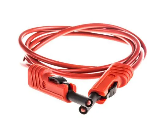 63-7596-25 Hirschmann Test & Measurement Patch Cord, 16A, 30 V ac, 60 V dc, Red, 1m Lead Length 973646101