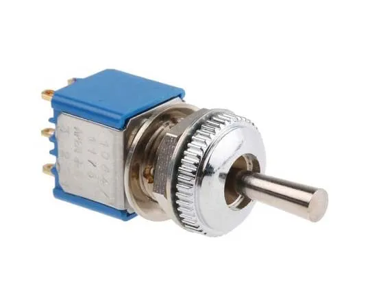 63-7702-44 APEM Double Pole Double Throw (DPDT) Toggle Switch, Momentary, Panel Mount 106471175